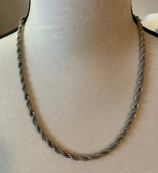 Precious Precious 14k Yellow Gold Chain Sterling Silver Necklace 20" Long x 5mm