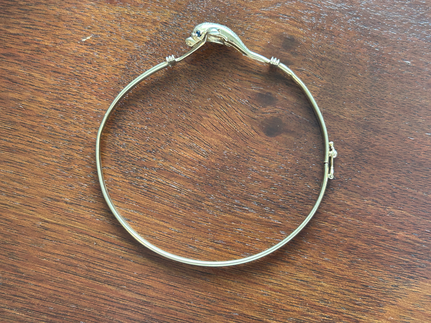 10k Yellow Gold Koi Fish Bangle Bracelet