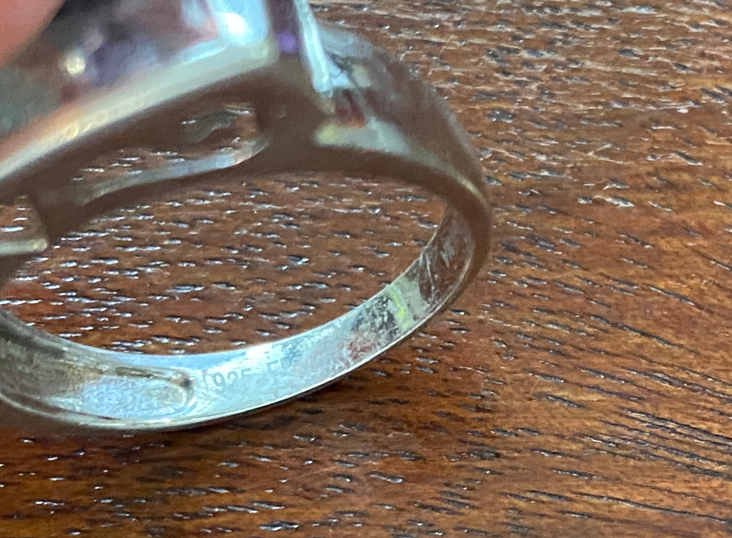 Sterling Silver 925 Semi Precious Stone Pave Set Ring Sz 7