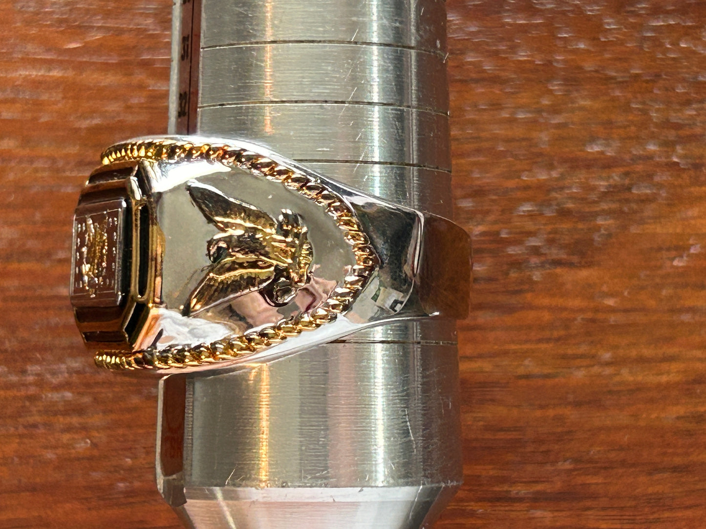 Bradford Exchange The King American Silver Morgan Silver Ingot Ring Size 14.75