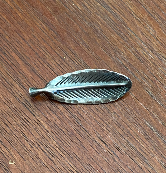 Sterling Silver 925 Leaf Brooch Pin Signed NYE