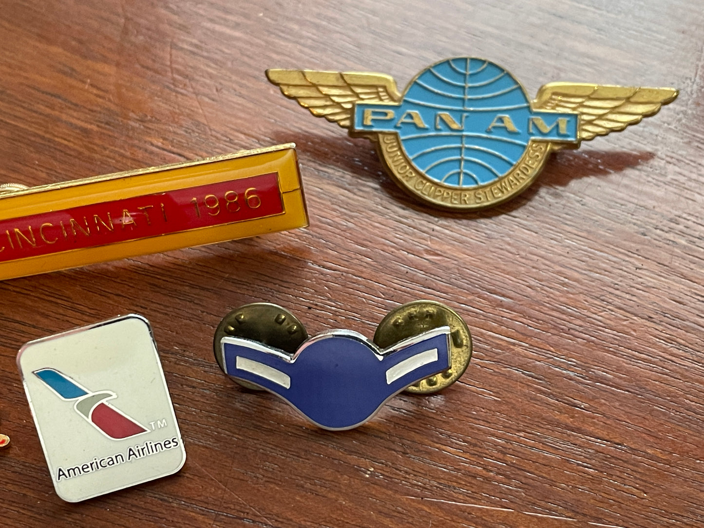 Vintage Lot of Collectible Pins PanAm Olympics Delta American Airlines