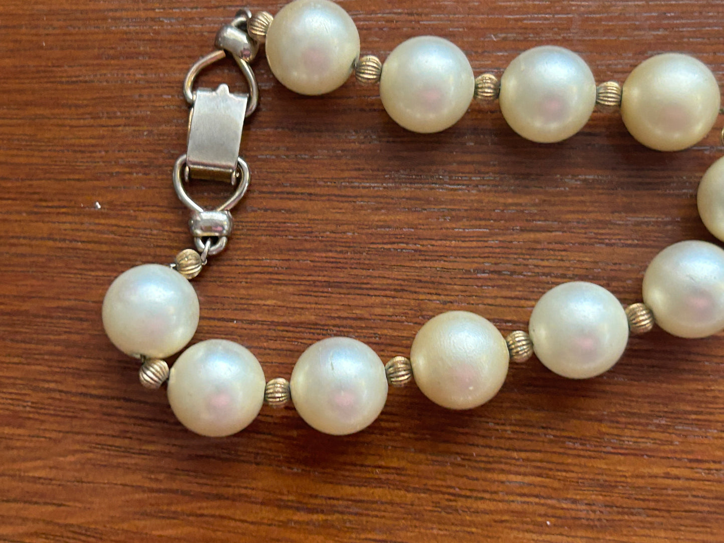 Vintage to Now Faux Pearl Necklace Bracelets Sterling Clasp Chain Multistrand