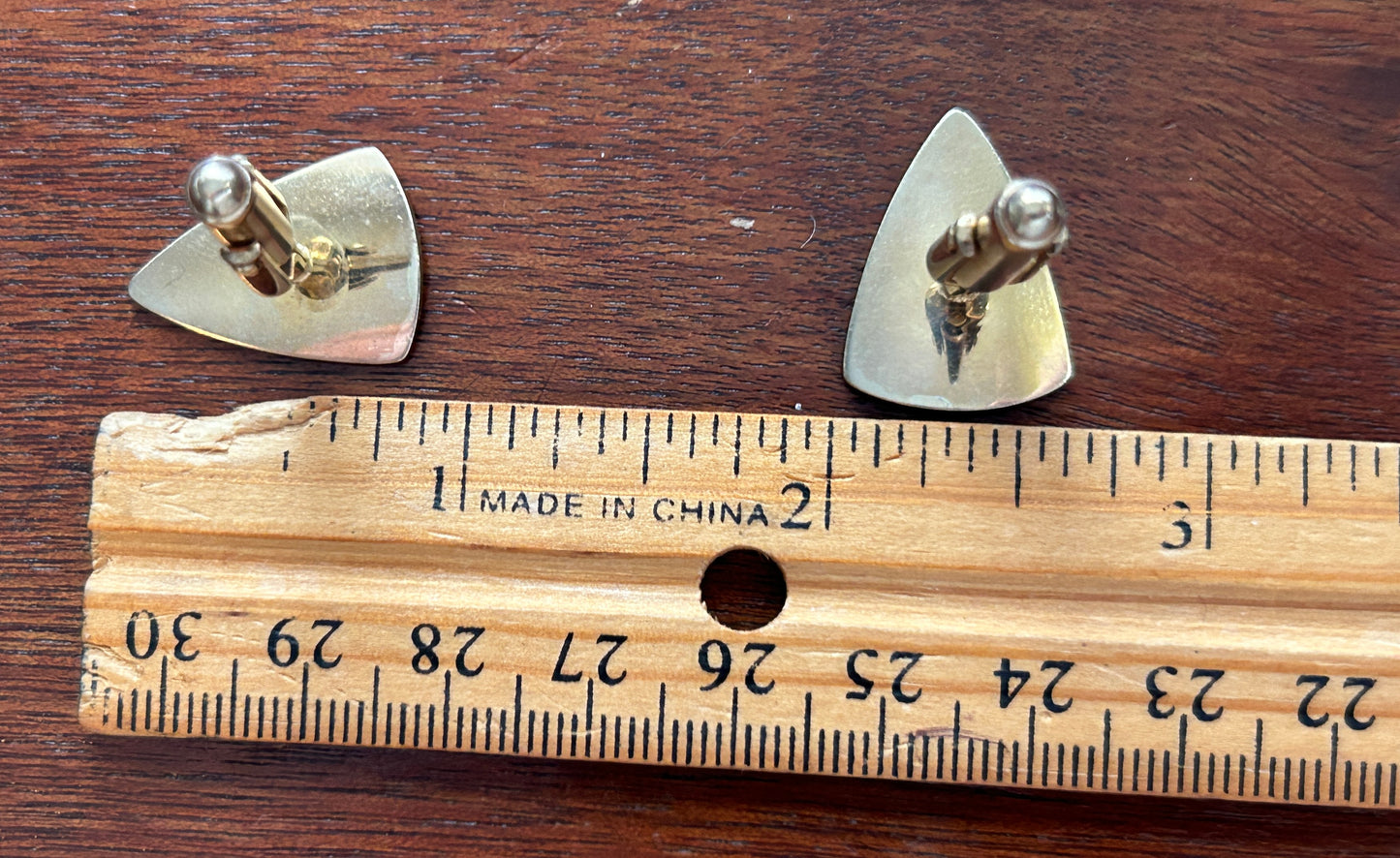 Vintage MCM Hanson 12k Gold Filled Two Tone Cuff Links