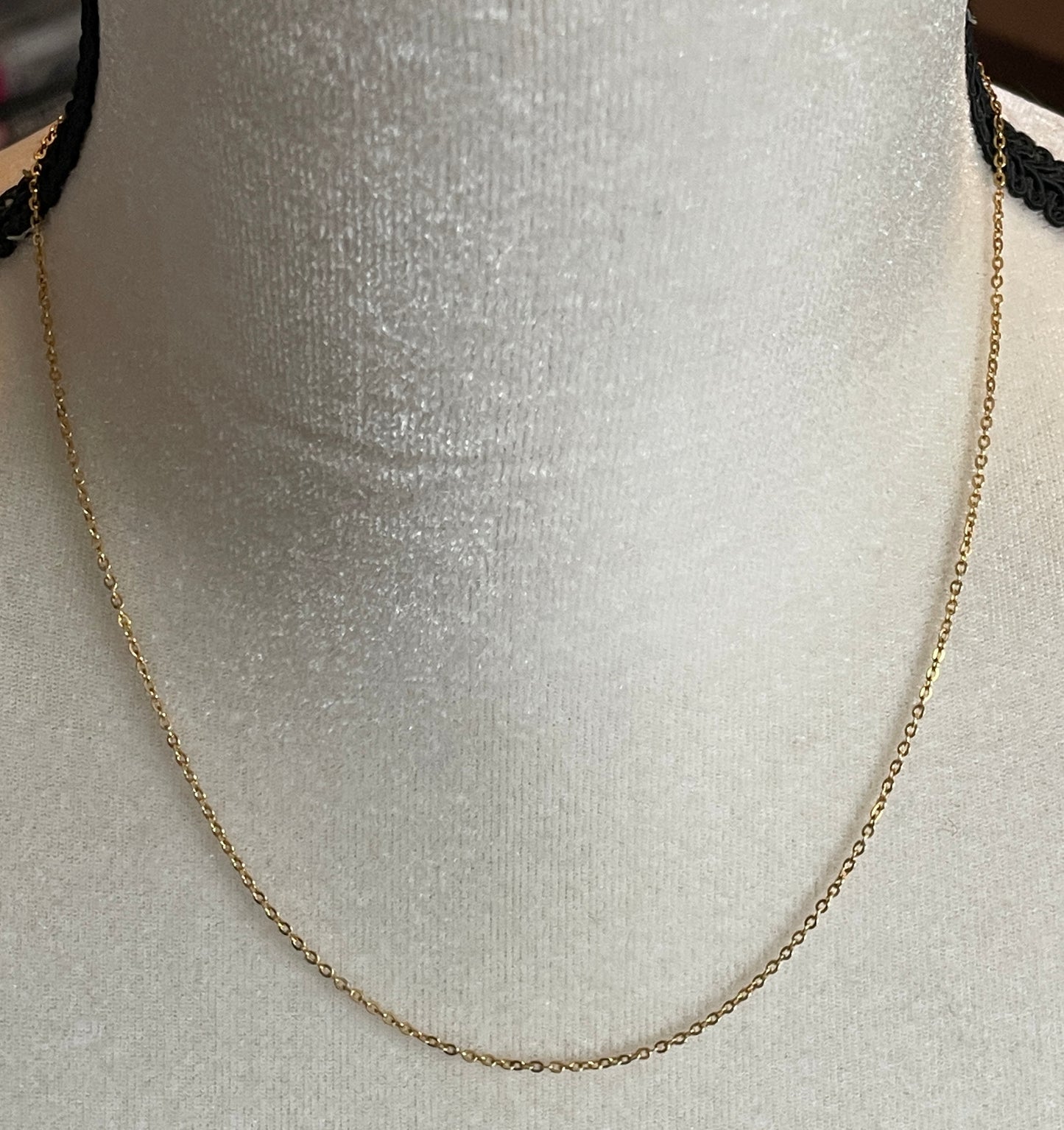 Vintage Gold Tone Chain Necklace Marked