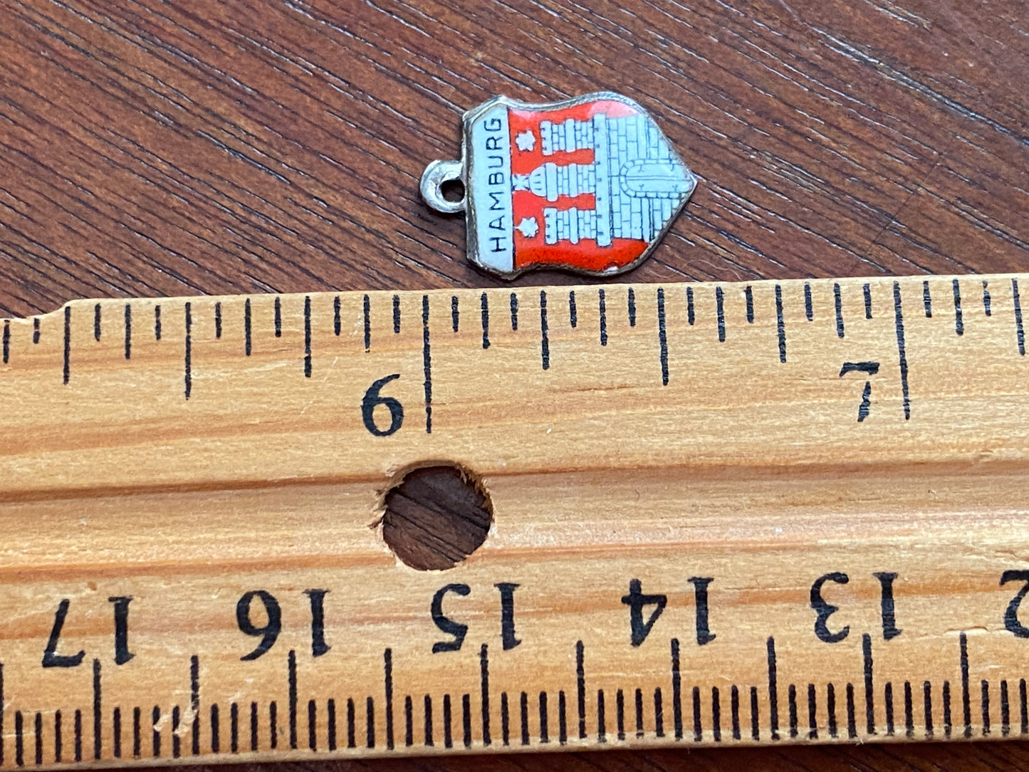 Vintage Sterling Silver 925 Hamburg Germany Enamel Castle Charm