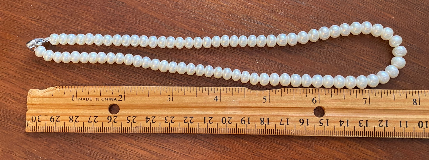 Single Strand Honora Freshwater Pearl Necklace with Box 16" Long