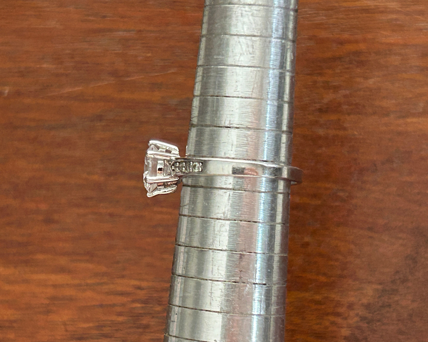 Sterling Silver 925 CZ Cubic Zirconia Solitaire Channel Set Ring Sz 8.5