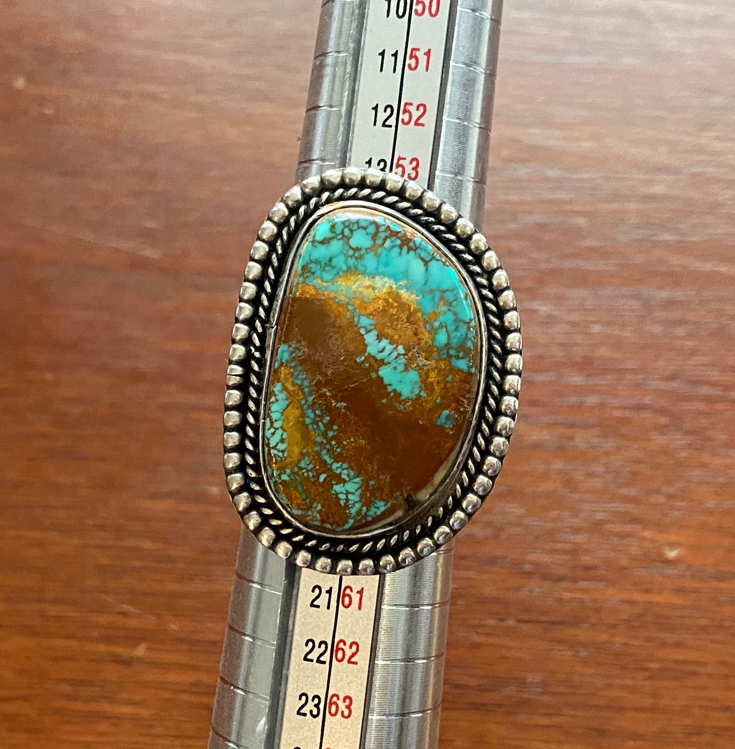 Sterling Silver 925 Royston Turquoise Ring Sz 8 Signed MW