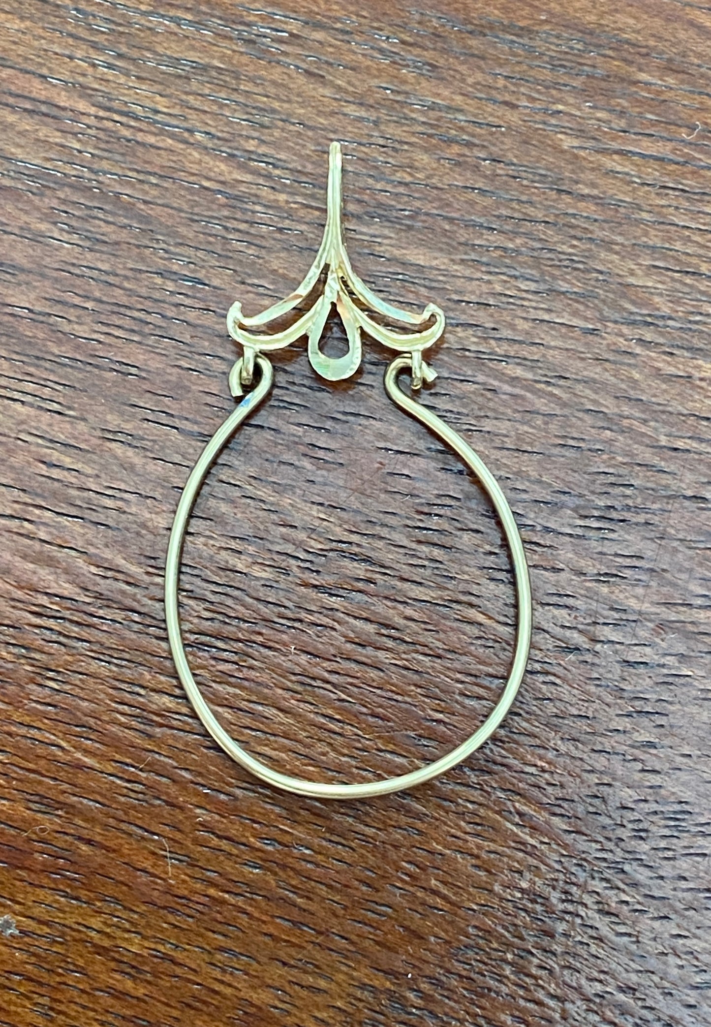 14k Yellow Gold Slide Pendant Opens for Charms