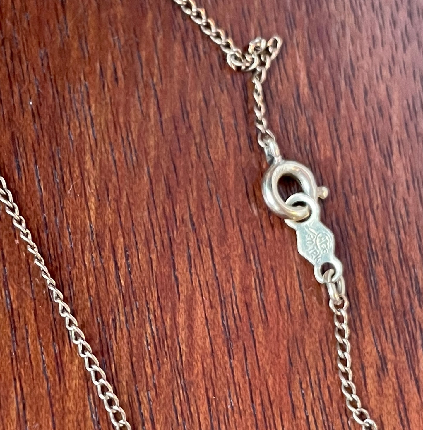 Vintage 1/20 12k Gold Plate Chain Necklace With Dark Stone Pendant