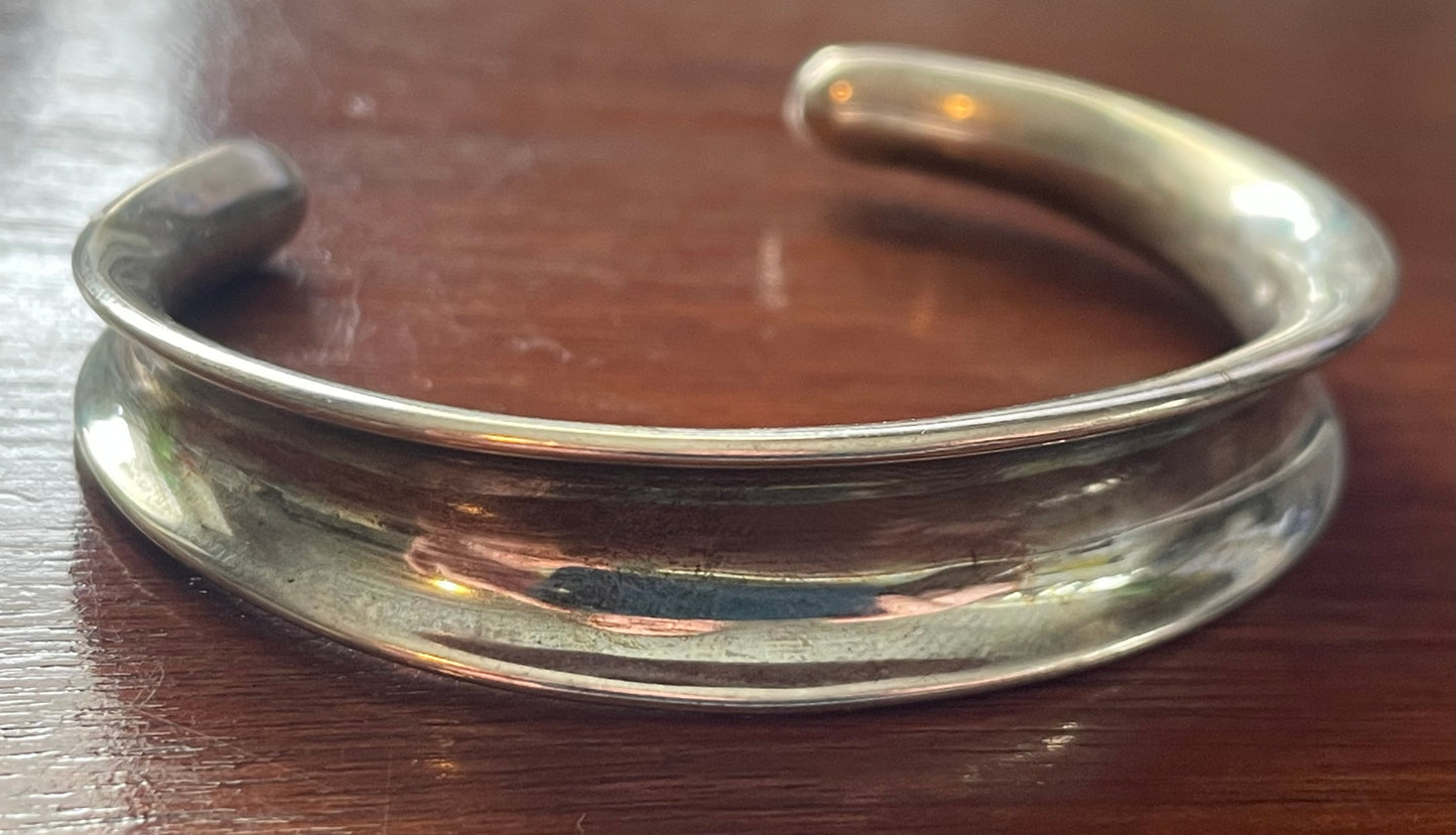 Robert Lee Morris RLM Sterling Silver 925 Concave Cuff  Bracelet