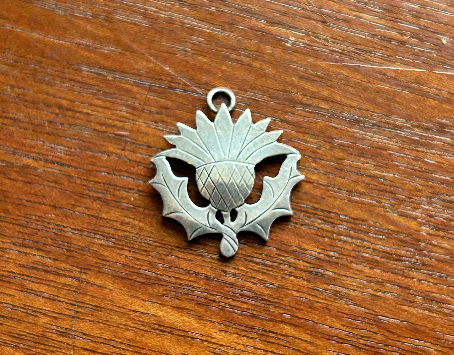 Vintage Sterling Silver 925 Abbott Gotshall Thistle Scottish Necklace Pendant