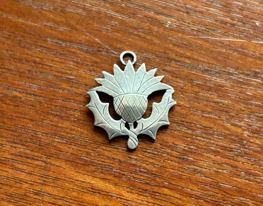 Vintage Sterling Silver 925 Abbott Gotshall Thistle Scottish Necklace Pendant