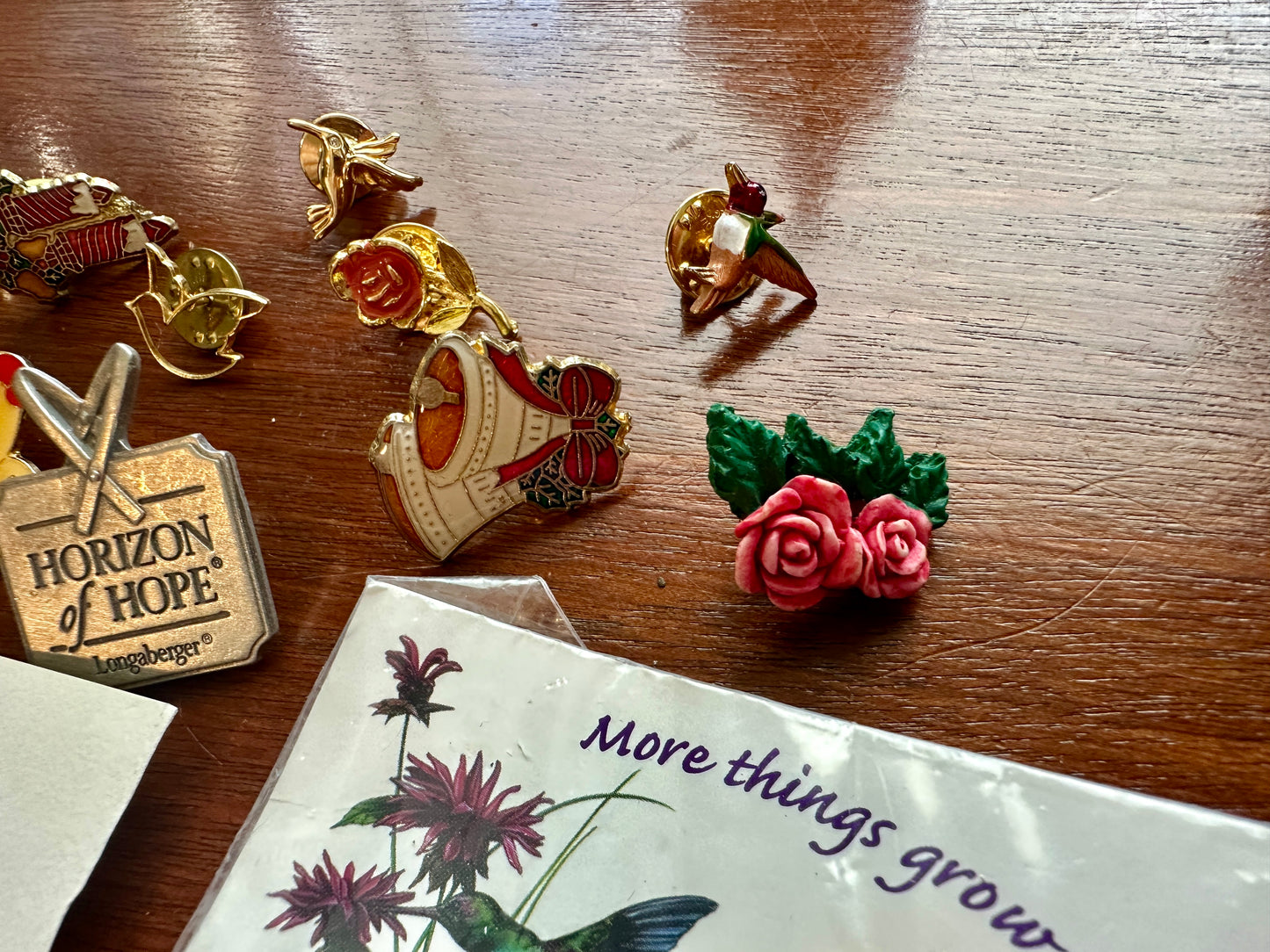 Vintage Contemporary Enamel Pinback Pin Lapel Pin Brooch Lot Butterfly Flower