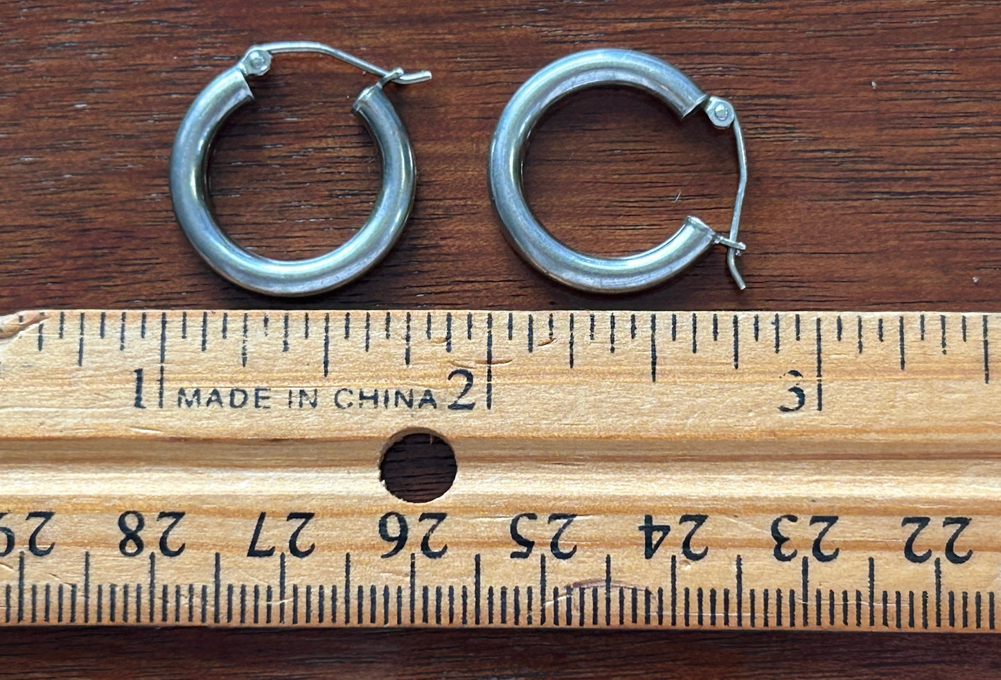Sterling Silver 925 Small Medium Hoop Pierced Earrings