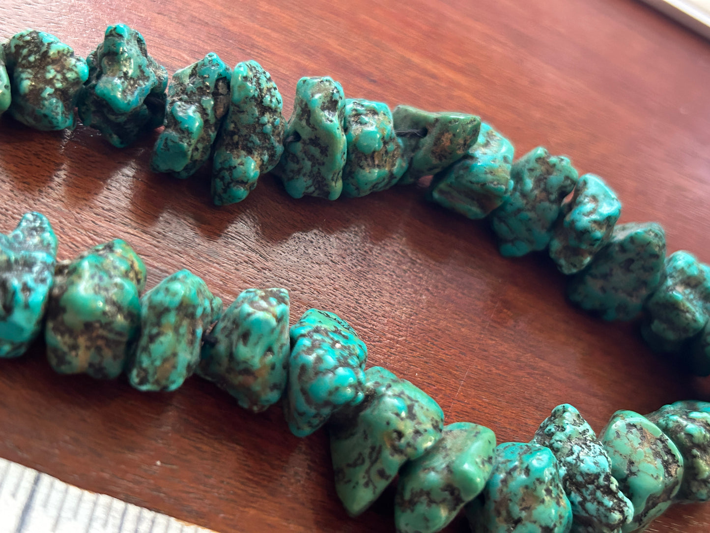 Vintage Heishi Shell Chunky Turquoise Claw Necklace