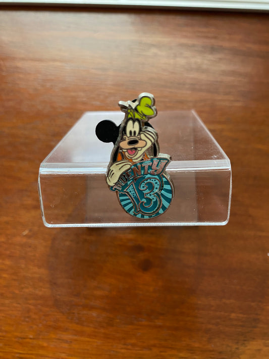 Disney Enamel Painted Goofy Twenty Collectible Pin Brooch