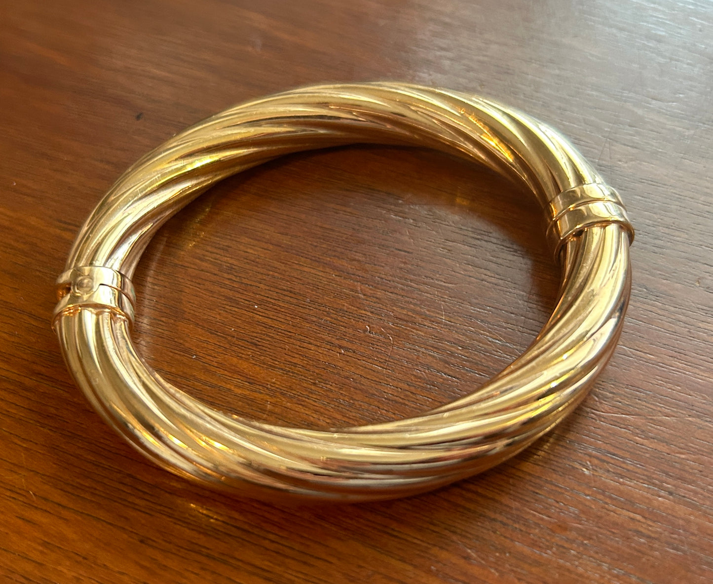 Milor Bronze Gold Tone Twist Clamper Bracelet