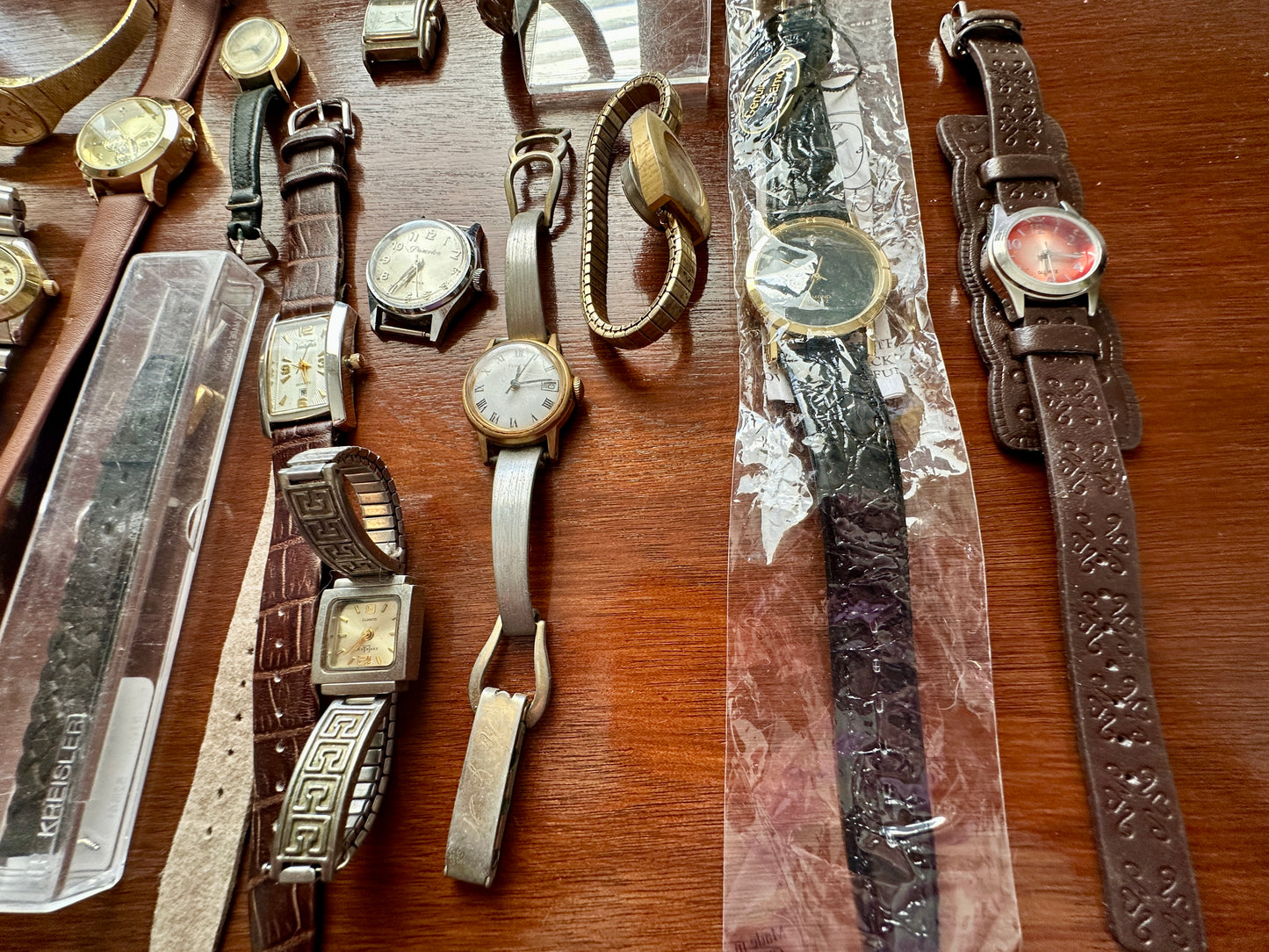 Vintage Womans Wristwatch Watch Lot Diamond Chronograph Michael Kors Mechanical