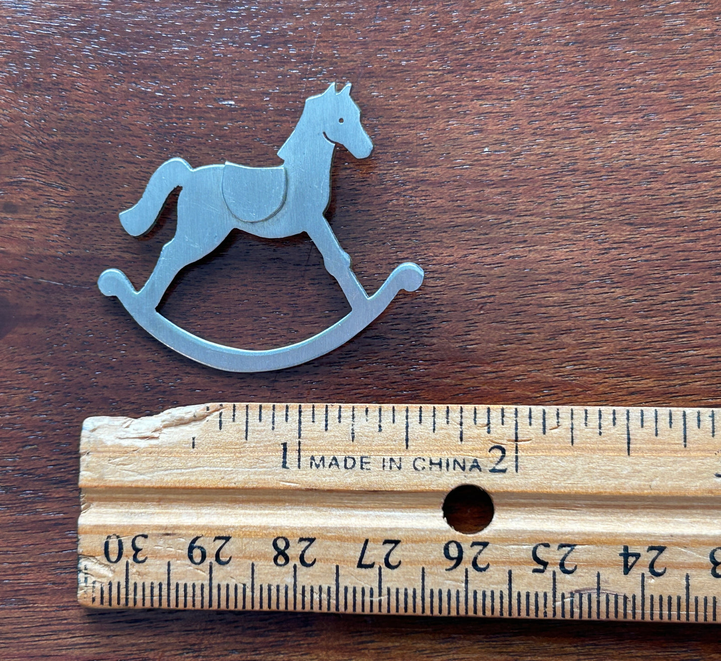 Vintage Silvertone Berta Rocking Horse Toy Brooch Pin