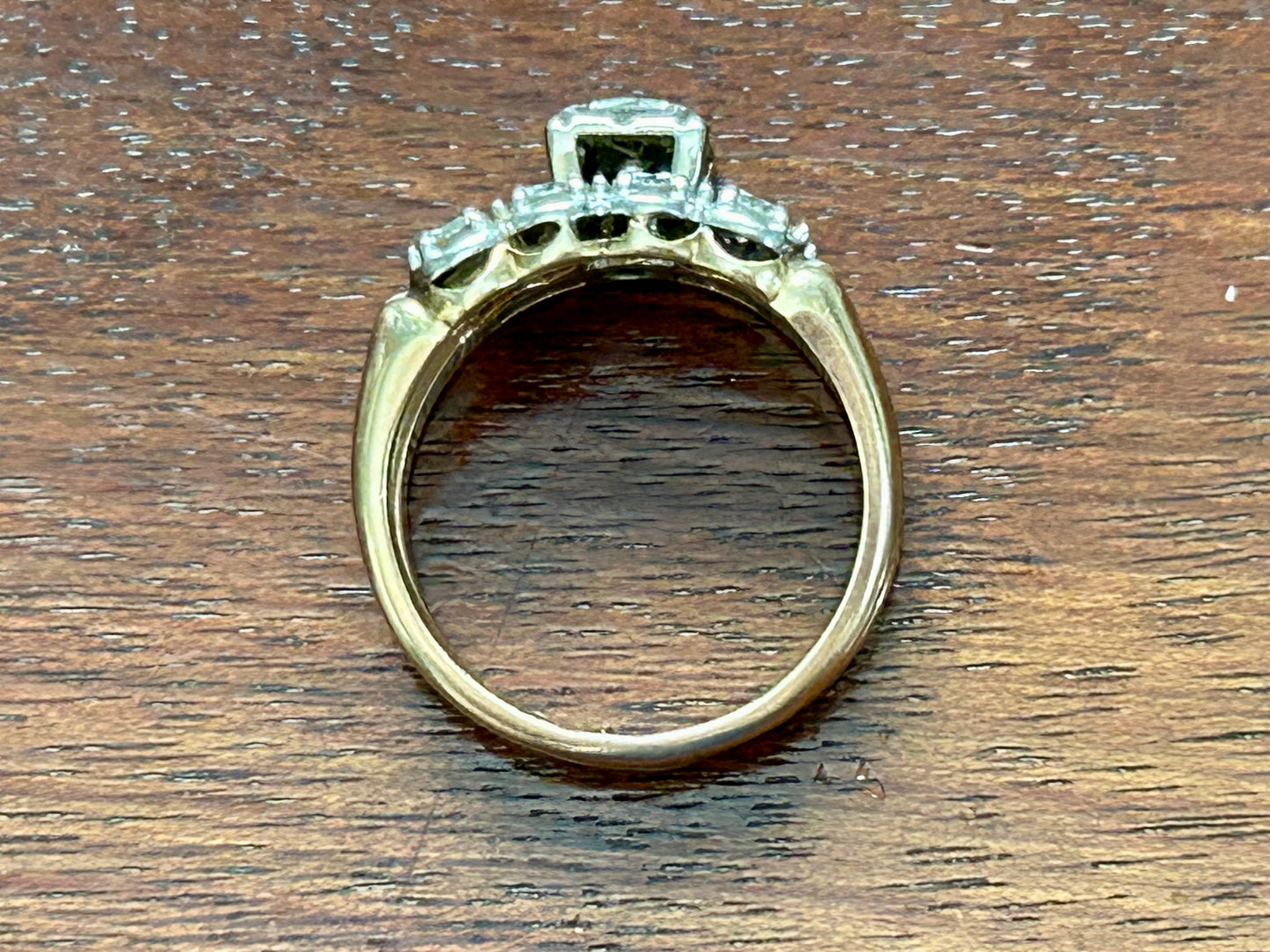 Vintage 14k Yellow Gold 3/4ctw Diamond Engagement Wedding Ring Sz 6