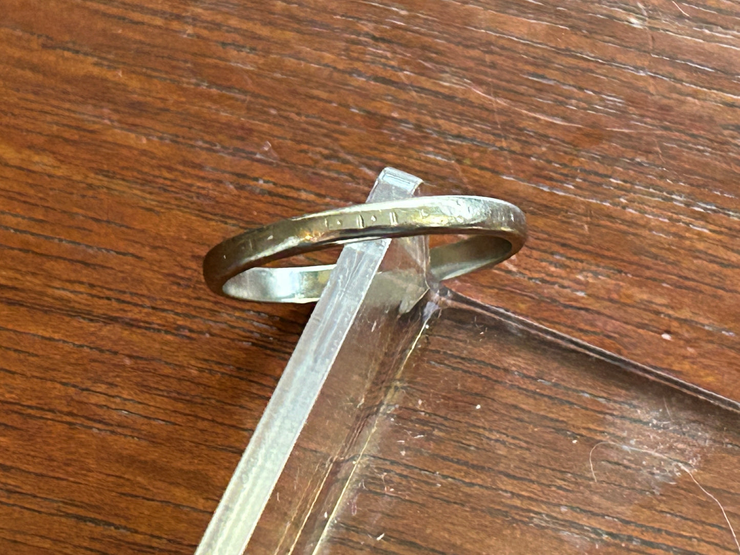 Vintage Virginia 18k White Gold Wedding Band Ring Sz 5.25