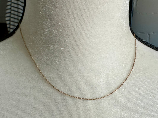 Vintage 1/20 14k Yellow Gold Filled Chain Necklace Signed AAJ