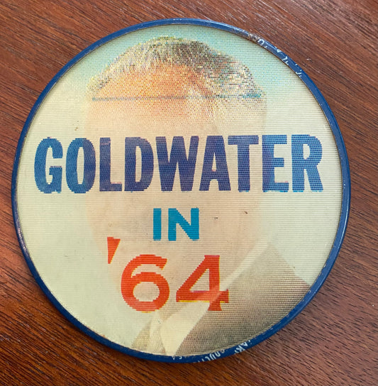 Vintage Goldwater in 64 Hologram Holographic Political Pin Brooch Button