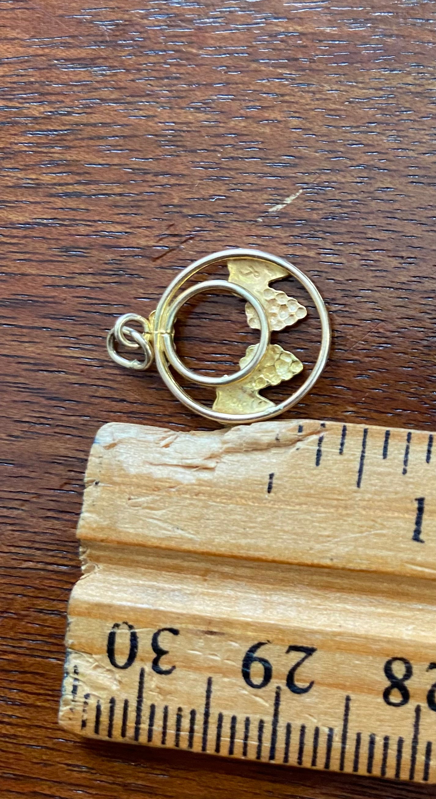 10k Tritone Gold Black Hills Gold Charm Pendant Rose Yellow Gold