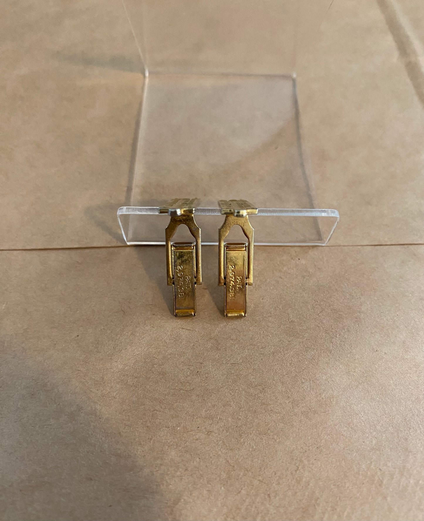 Vintage Gold Tone Slide Ruler Cufflinks