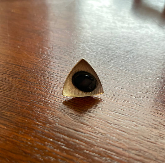 Vintage Black Onyx 1/20 12k Gold Filled Tie Pin
