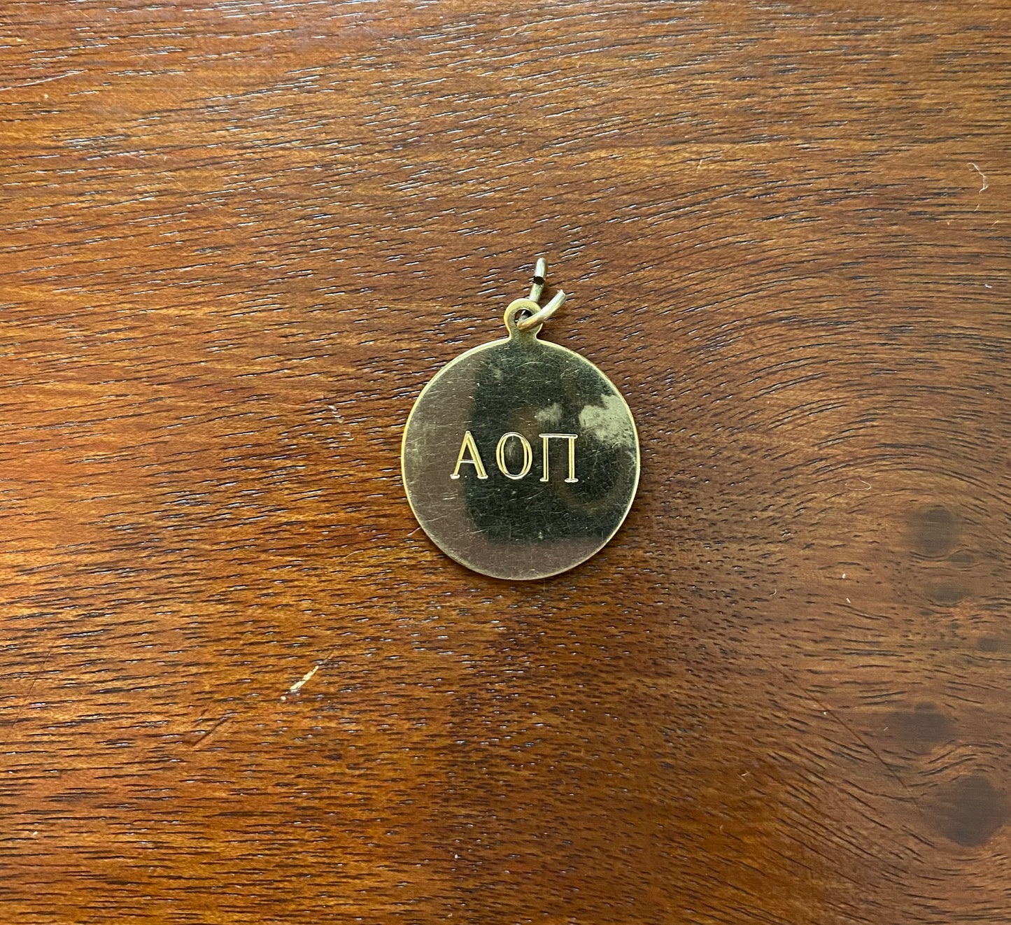 Alpa Omicron PI Lil Sis 12k Gold FIlled Charm Pendant