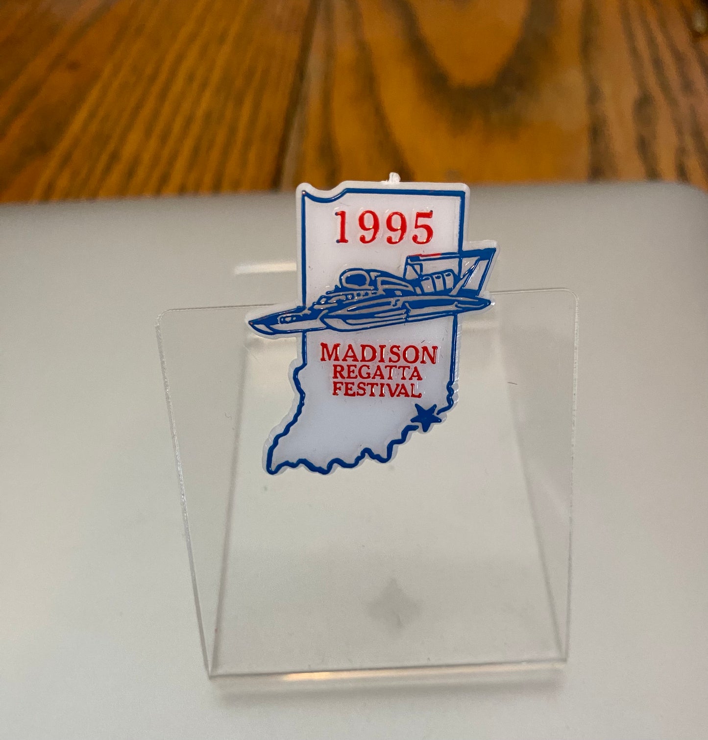 Plastic 1995 Madison Indiana Regatta Festival Pin Brooch
