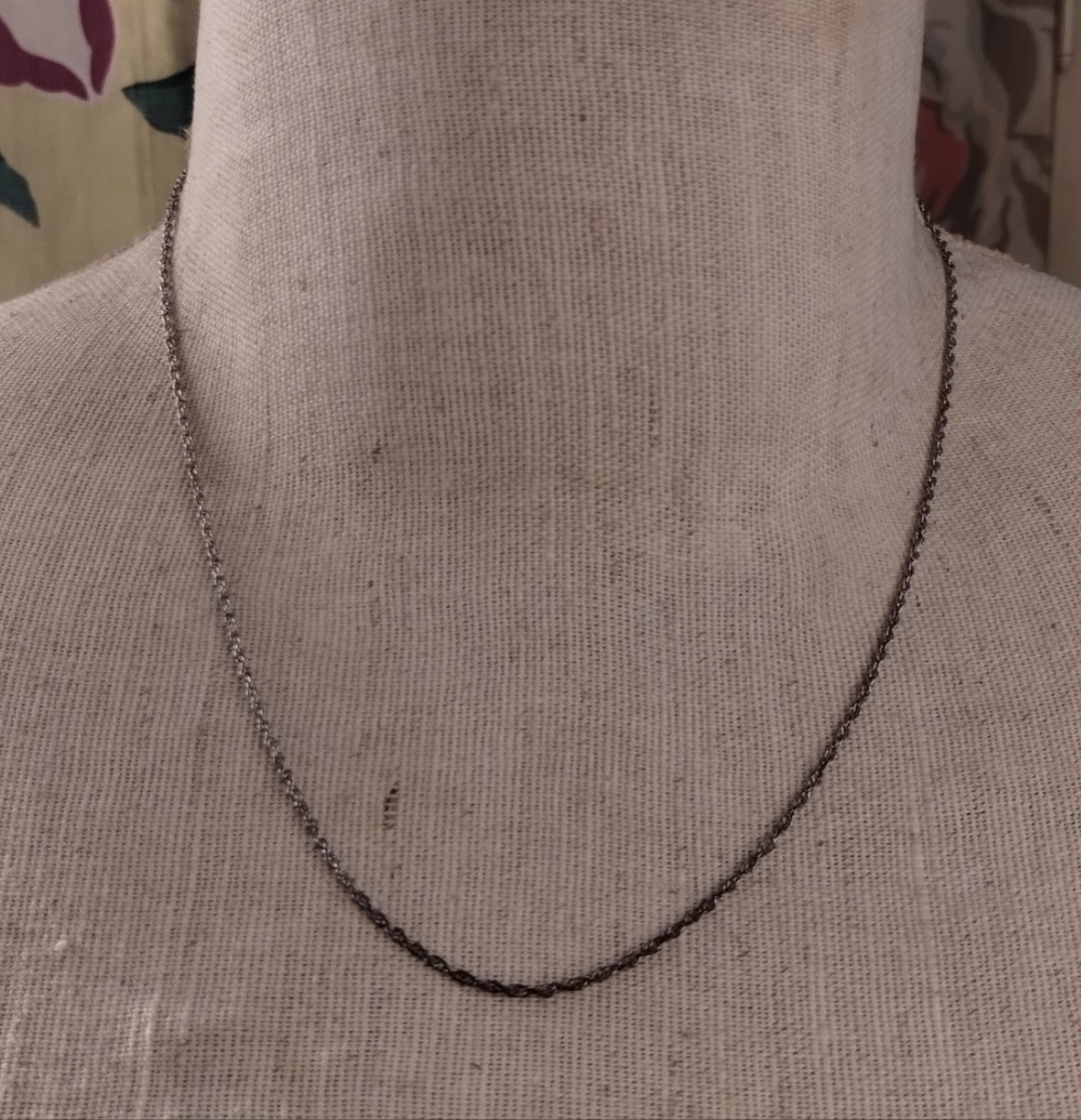 Sterling Silver 925 Chain Link Necklace 18" Long