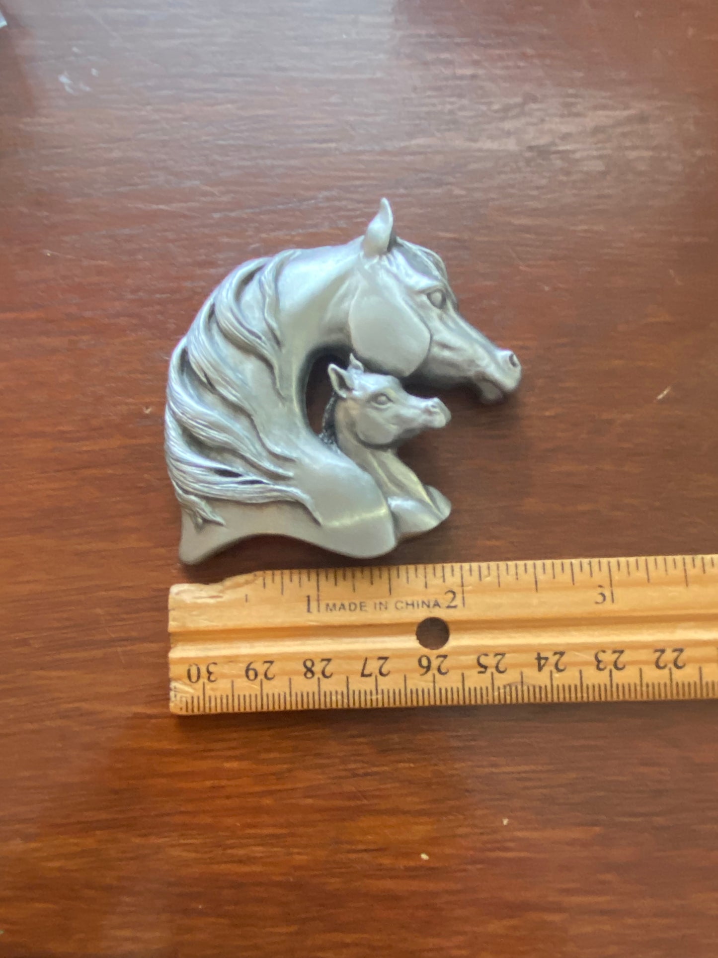 Arabian Horse Pewter Tone AHF In The Beginning Ornament VR