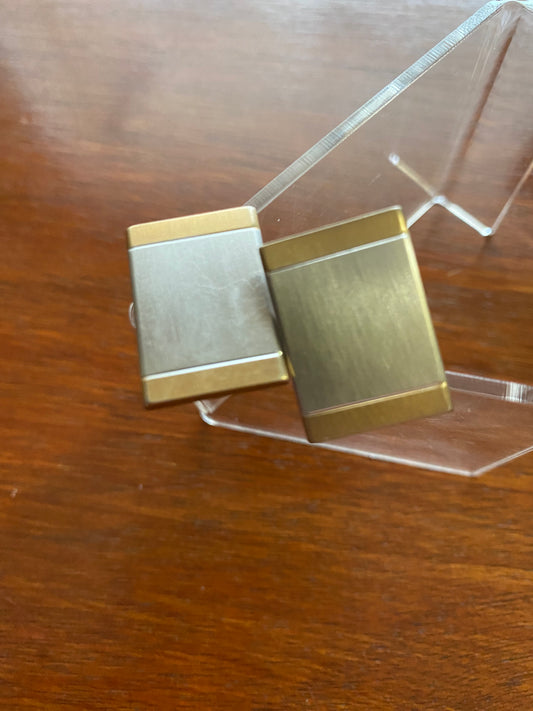 Vintage MCM Midcentury Square Gold Silver Tone Hickok Cufflinks