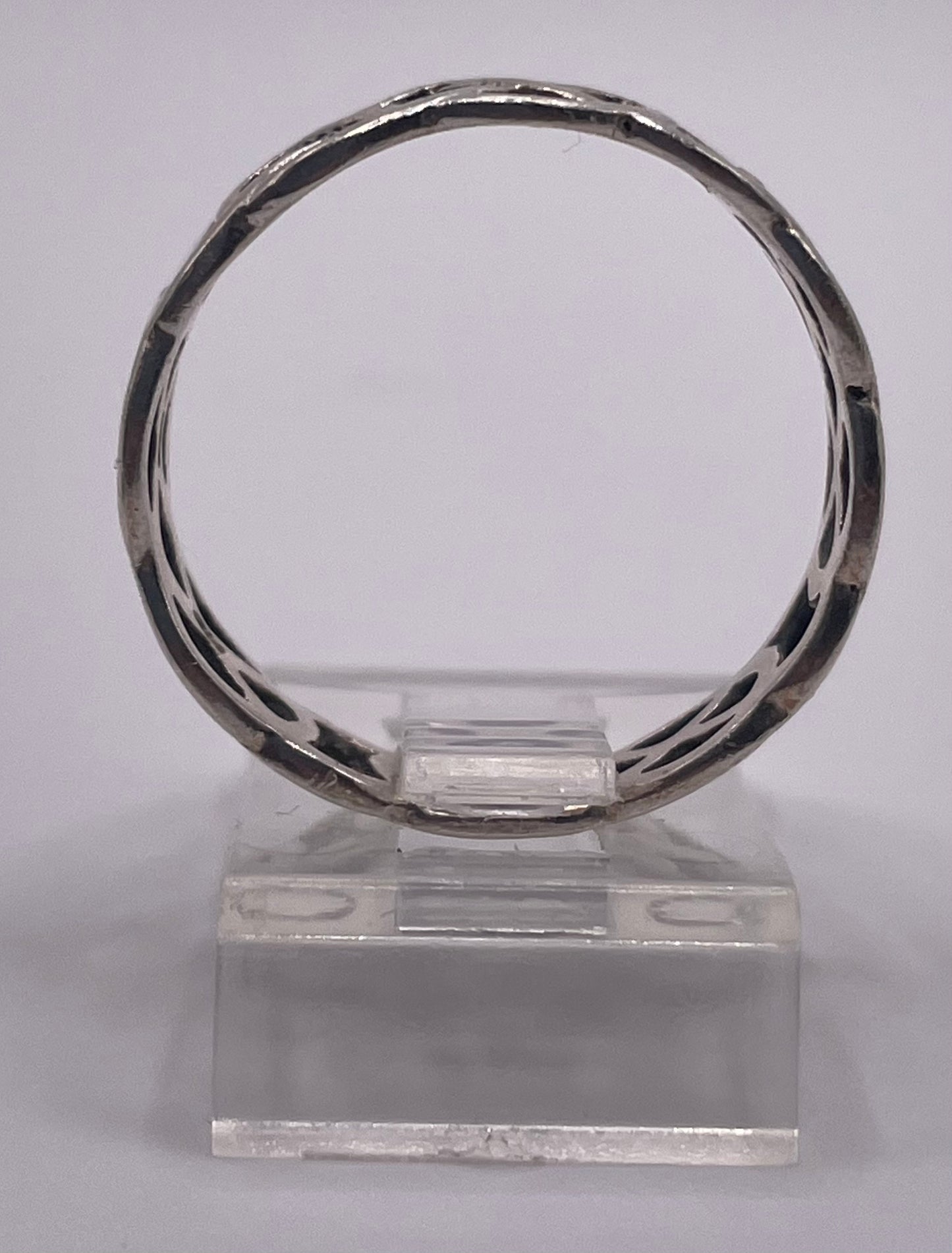 Sterling Silver 925 Scroll Knot Band Ring Sz 9.5