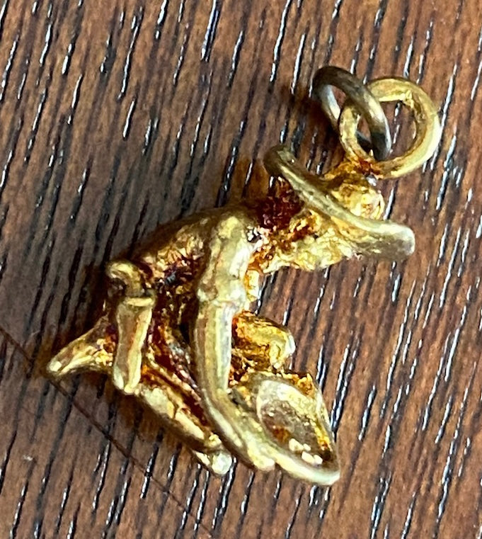 Retro Style Gold Miner Panning for Gold Charm Western