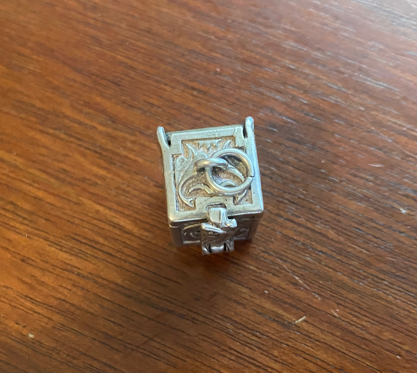 Sterling Silver 925 Wish Box Necklace Pendant