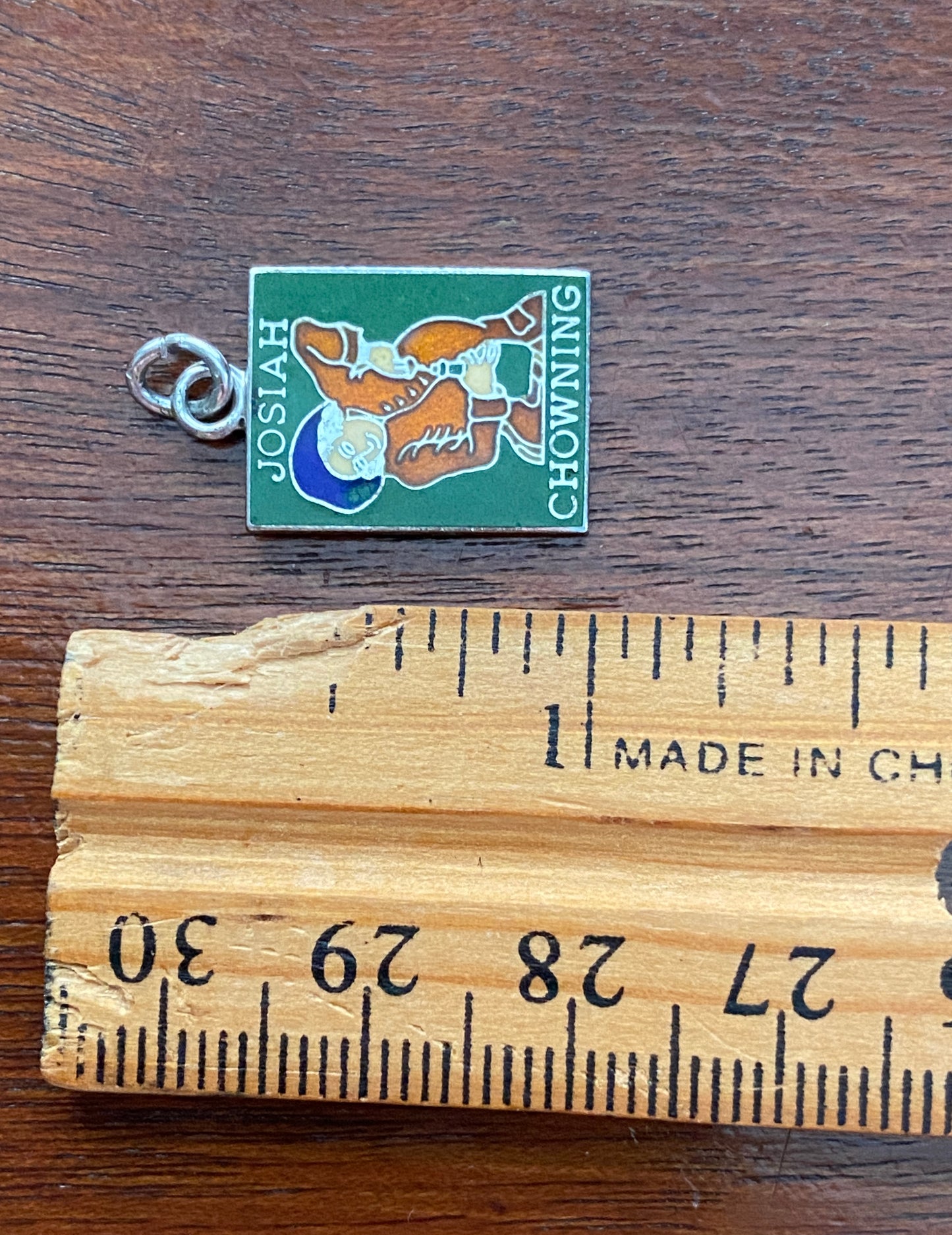 Josiah Chowning Williamsburg VA Sterling Silver Enamel Charm