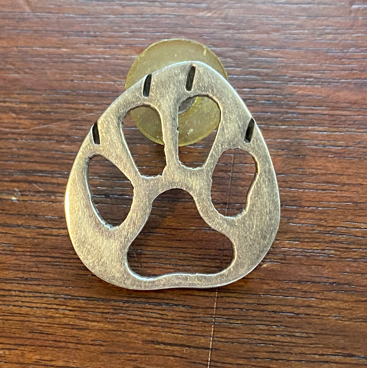 Sterling Silver 925 Bear Dog Cutout Paw Print Brooch