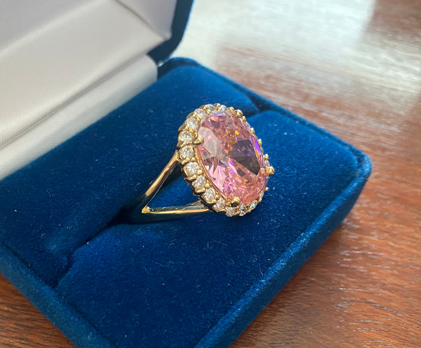 Jacqueline Kennedy Replica Camrose & Kross Pink Kunzite Ring Sz 12 Sterling