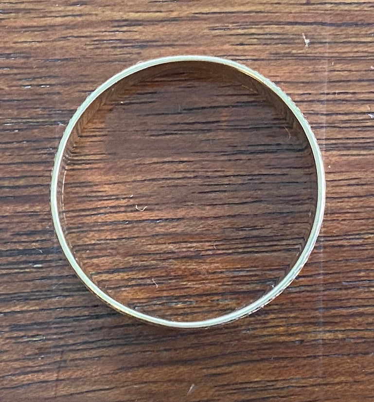 Vintage 10k Yellow Gold Mens Wedding Band Sz 10.5 Ring