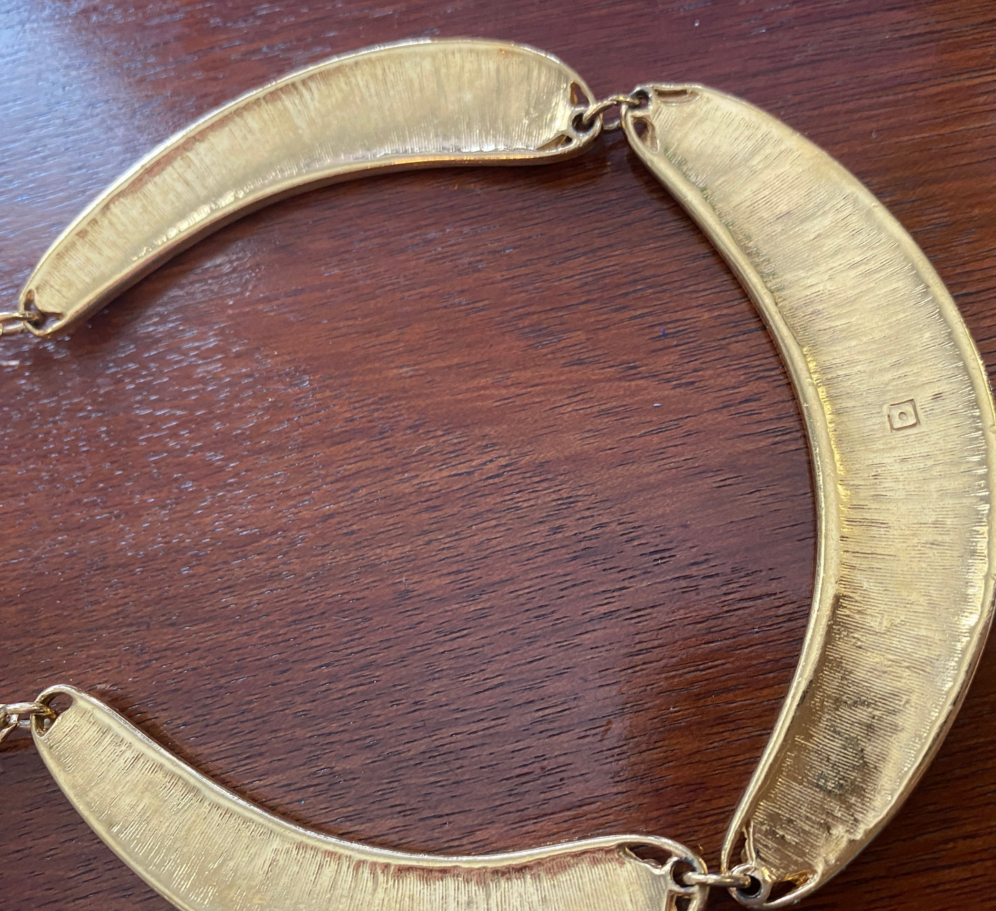 Vintage Gold Tone Adjustable Swirl Scroll Boho Collar Necklace