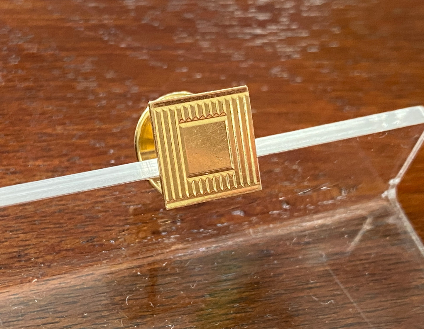 Vintage 14k Yellow Gold Tie Tack Square