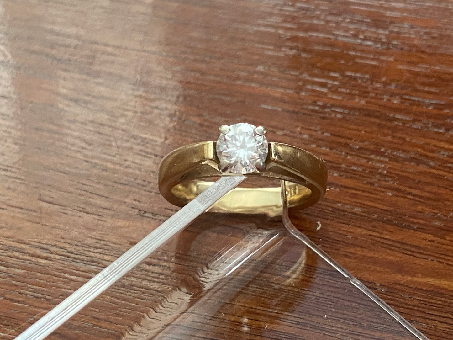 14k Yellow Gold .72ct G I1 Diamond Solitaire Engagement Ring Sz 6