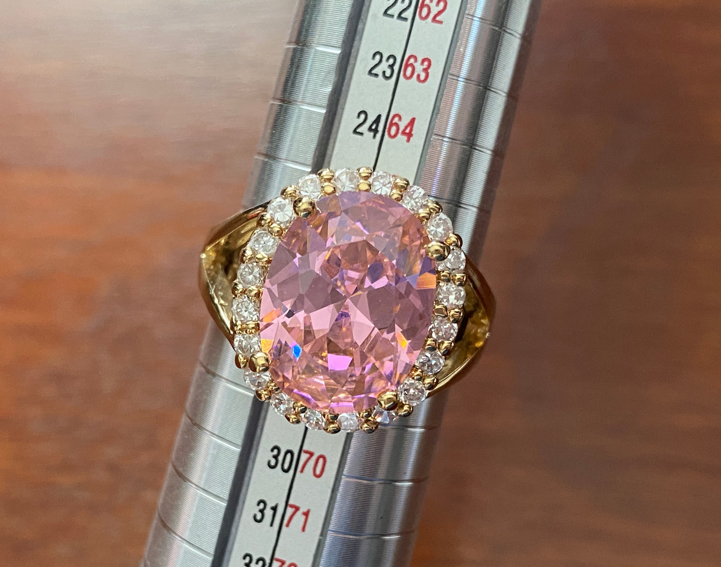 Jacqueline Kennedy Replica Camrose & Kross Pink Kunzite Ring Sz 12 Sterling