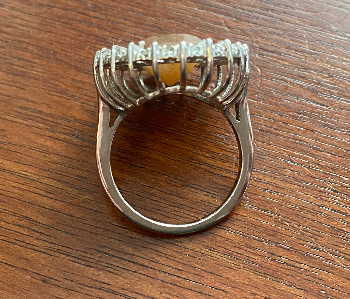 Sterling Silver 925 Marquise CZ Cocktail Ring Sz 7