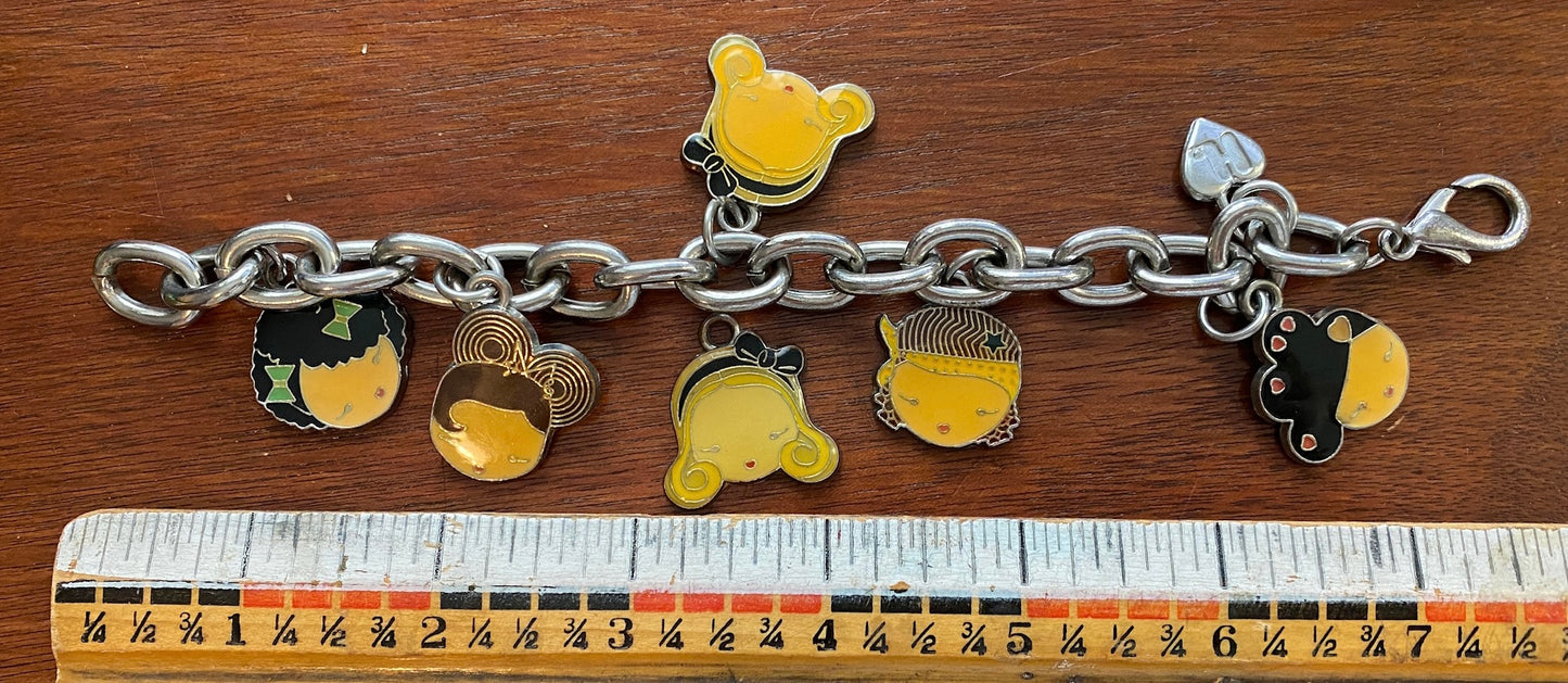 Harajuku Lovers Gwen Stefani Enamel Face Charm Bracelet